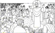 Domingo 6 del Tiempo Ordinario Ciclo C. Al observar los diversos alementos del dibujo los ni�os se preparan (recuerdan) el evangelio de la Misa dominical. Al colorearlo se empapan a�n m�s del mensaje evang�lico. 